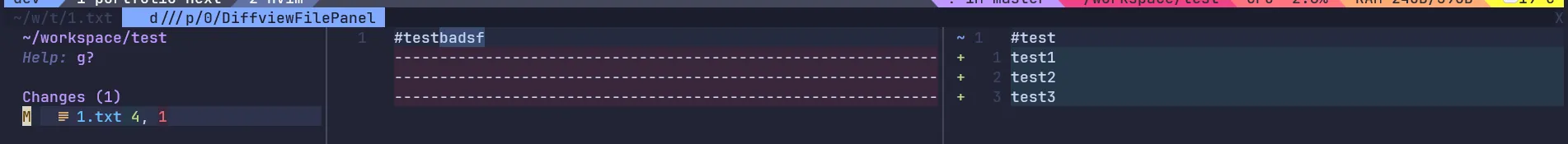 Simple diff preview
