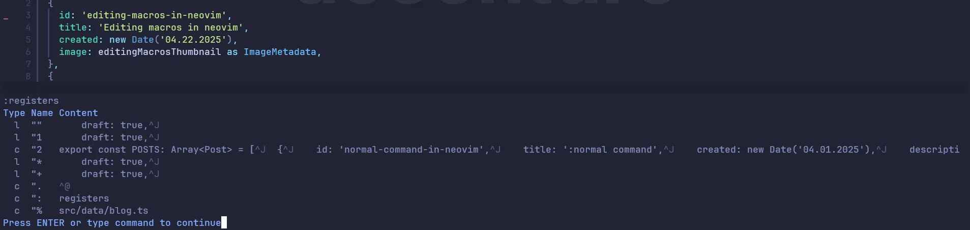 Preview :registers