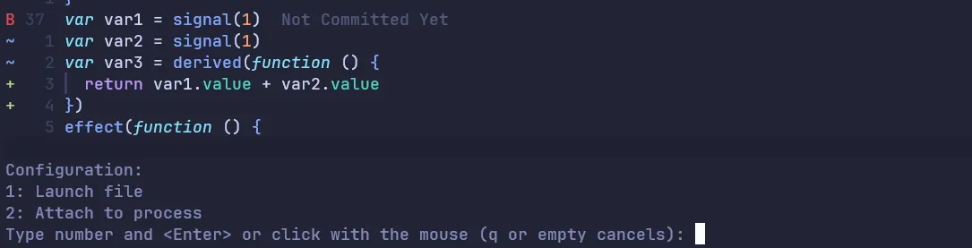 Preview of configuration selection