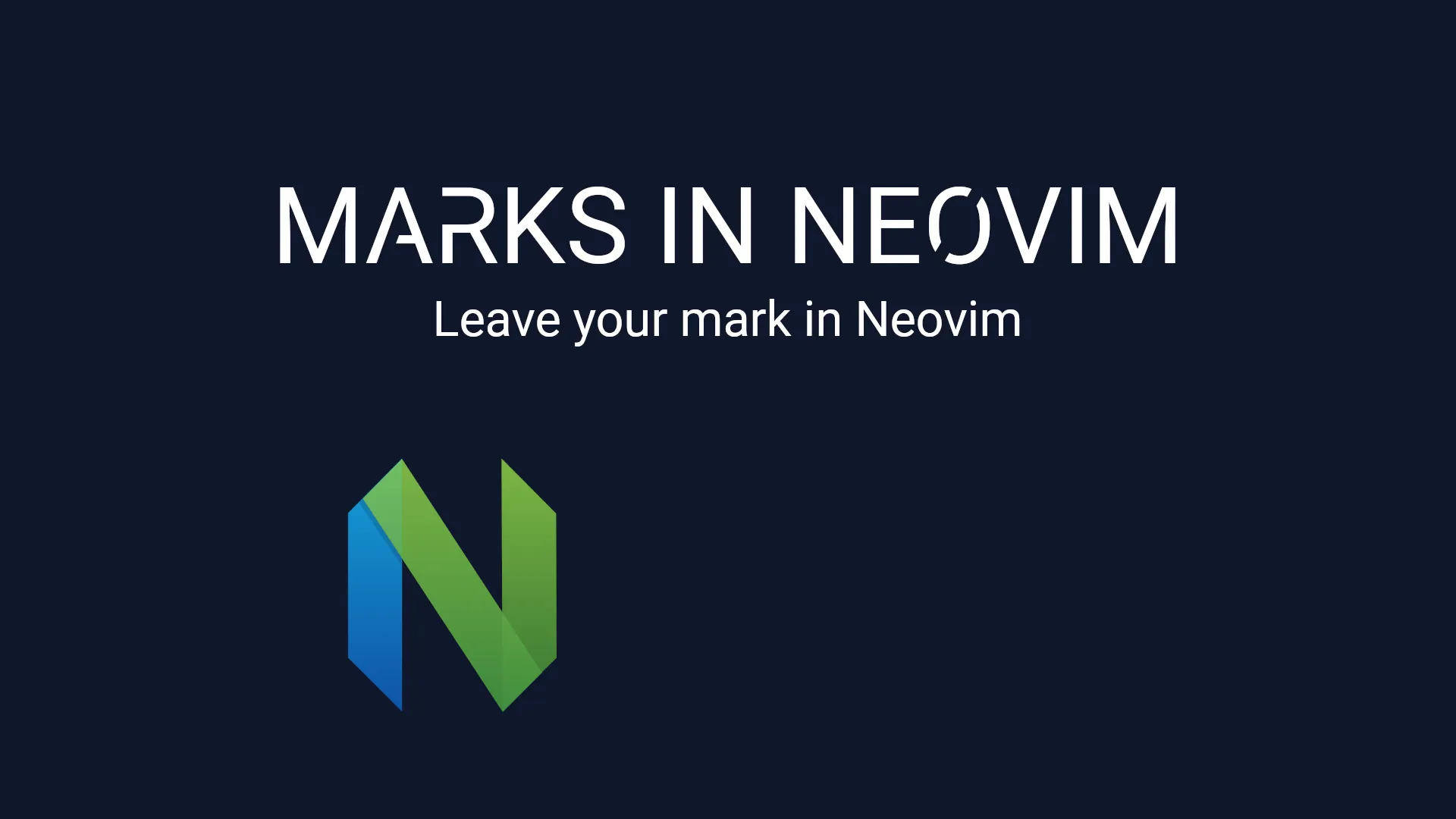 Marks in Neovim
