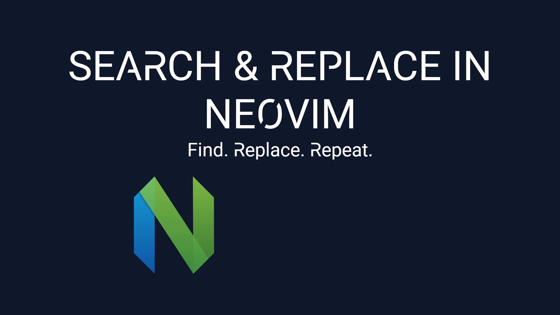 Search and replace in Neovim